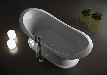 FORMOSA 2.0 - Freestanding oval ceramic bathtub by Olympia Ceramica - view 3